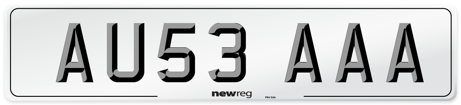 AU53 AAA Number Plate from New Reg